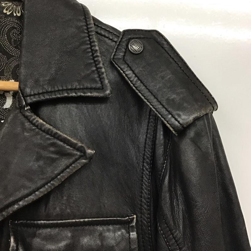ディーゼル DIESEL ジャケット、上着 ジャケット、ブレザー レザージャケット フロントボタン ロングコート L 無地 黒 / ブラック /  メンズ USED 古着 中古 10145299