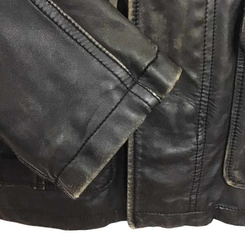 ディーゼル DIESEL ジャケット、上着 ジャケット、ブレザー レザージャケット フロントボタン ロングコート L 無地 黒 / ブラック /  メンズ USED 古着 中古 10145299