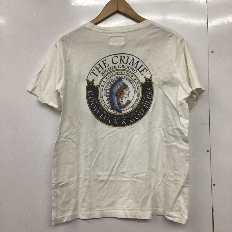 クライミー CRIMIE Tシャツ 半袖 半袖カットソー Vネック プリントTシャツ L 無地 白 / ホワイト /  メンズ USED 古着 中古 10145300