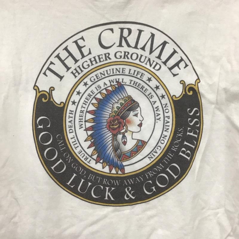 クライミー CRIMIE Tシャツ 半袖 半袖カットソー Vネック プリントTシャツ L 無地 白 / ホワイト /  メンズ USED 古着 中古 10145300