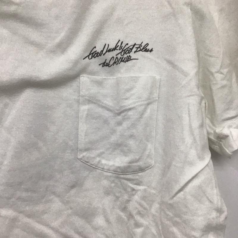 クライミー CRIMIE Tシャツ 半袖 半袖カットソー Vネック プリントTシャツ L 無地 白 / ホワイト /  メンズ USED 古着 中古 10145300