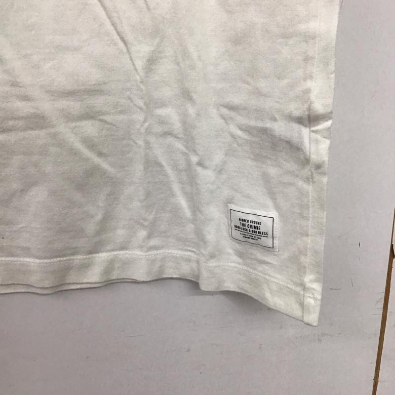 クライミー CRIMIE Tシャツ 半袖 半袖カットソー Vネック プリントTシャツ L 無地 白 / ホワイト /  メンズ USED 古着 中古 10145300