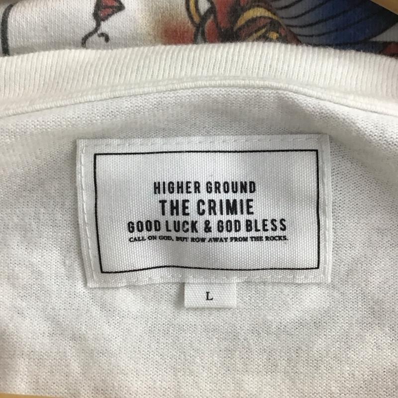 クライミー CRIMIE Tシャツ 半袖 半袖カットソー Vネック プリントTシャツ L 無地 白 / ホワイト /  メンズ USED 古着 中古 10145300