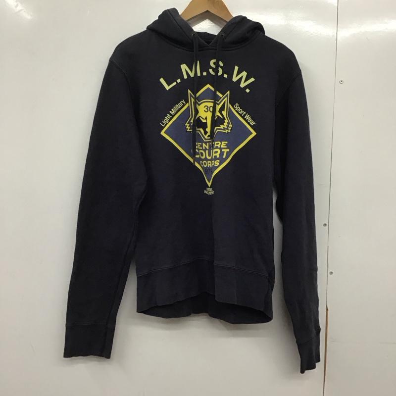 ディーゼル DIESEL パーカー 長袖 プルオーバーパーカー スウェット L プリント 紺 / ネイビー /  メンズ USED 古着 中古 10145309