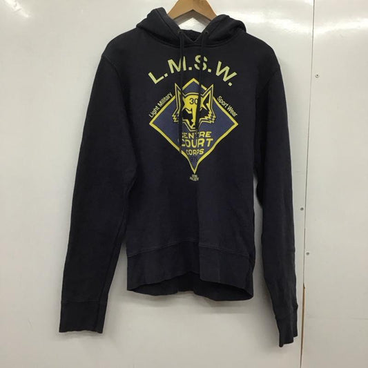 ディーゼル DIESEL パーカー 長袖 プルオーバーパーカー スウェット L プリント 紺 / ネイビー /  メンズ USED 古着 中古 10145309