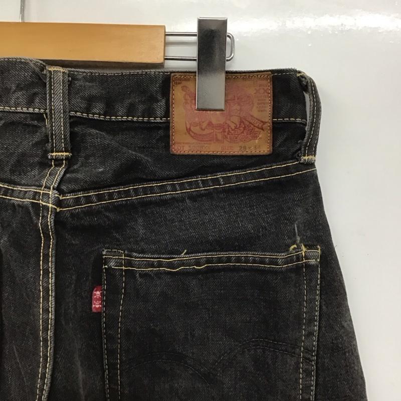 スカルジーンズ SKULLJEANS パンツ デニム、ジーンズ デニムパンツ ワイドパンツ カジュアルパンツ 28インチ 無地 黒 / ブラック /  メンズ USED 古着 中古 10145335