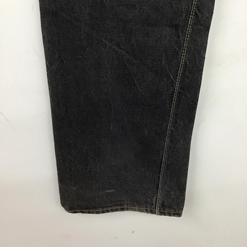 スカルジーンズ SKULLJEANS パンツ デニム、ジーンズ デニムパンツ ワイドパンツ カジュアルパンツ 28インチ 無地 黒 / ブラック /  メンズ USED 古着 中古 10145335