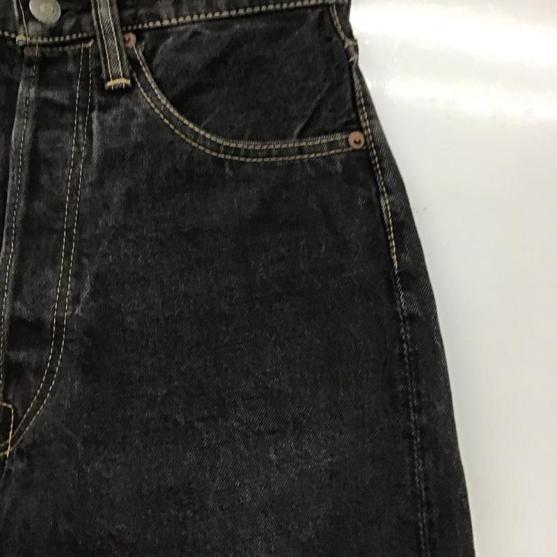 スカルジーンズ SKULLJEANS パンツ デニム、ジーンズ デニムパンツ ワイドパンツ カジュアルパンツ 28インチ 無地 黒 / ブラック /  メンズ USED 古着 中古 10145335