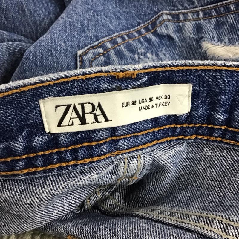 ザラ ZARA パンツ デニム、ジーンズ デニムパンツ スリムパンツ カジュアルパンツ 38インチ ダメージ加工 インディゴ / インディゴ /  メンズ USED 古着 中古 10145337