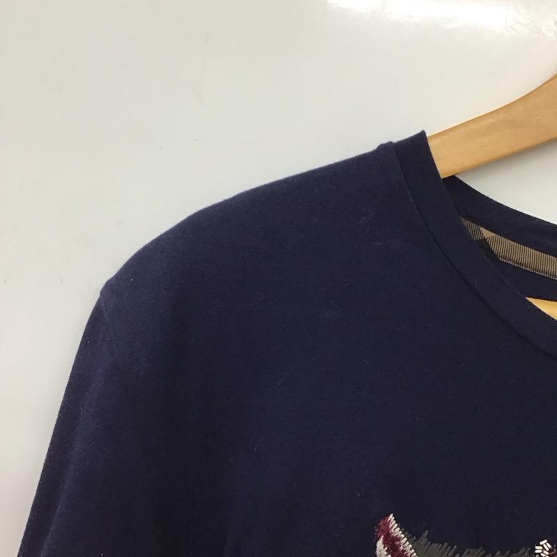 ブラックレーベルクレストブリッジ BLACK LABEL CRESTBRIDGE Tシャツ 半袖 半袖カットソー プリントTシャツ クルーネックカットソー L ロゴ、文字 紺 / ネイビー /  メンズ USED 古着 中古 10145342