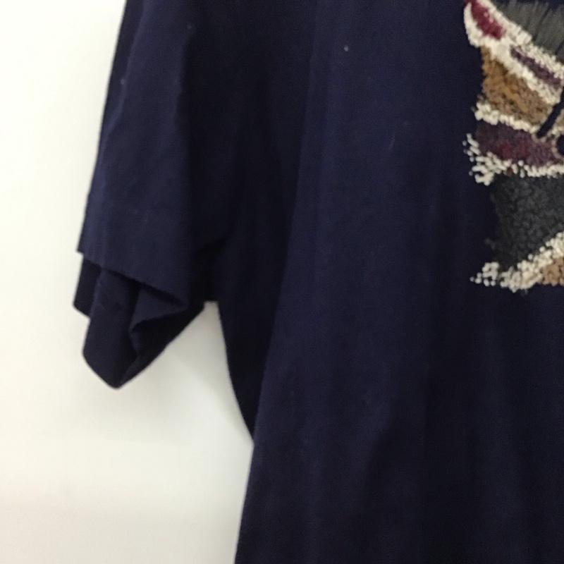 ブラックレーベルクレストブリッジ BLACK LABEL CRESTBRIDGE Tシャツ 半袖 半袖カットソー プリントTシャツ クルーネックカットソー L ロゴ、文字 紺 / ネイビー /  メンズ USED 古着 中古 10145342