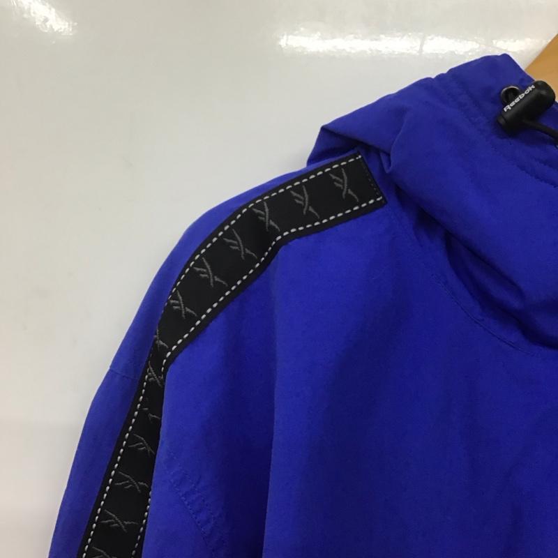 リーボック Reebok ジャケット、上着 ジャンパー、ブルゾン ジップアップジャケット ナイロンジャケット アウター L ロゴ、文字 青 / ブルー /  メンズ USED 古着 中古 10145348