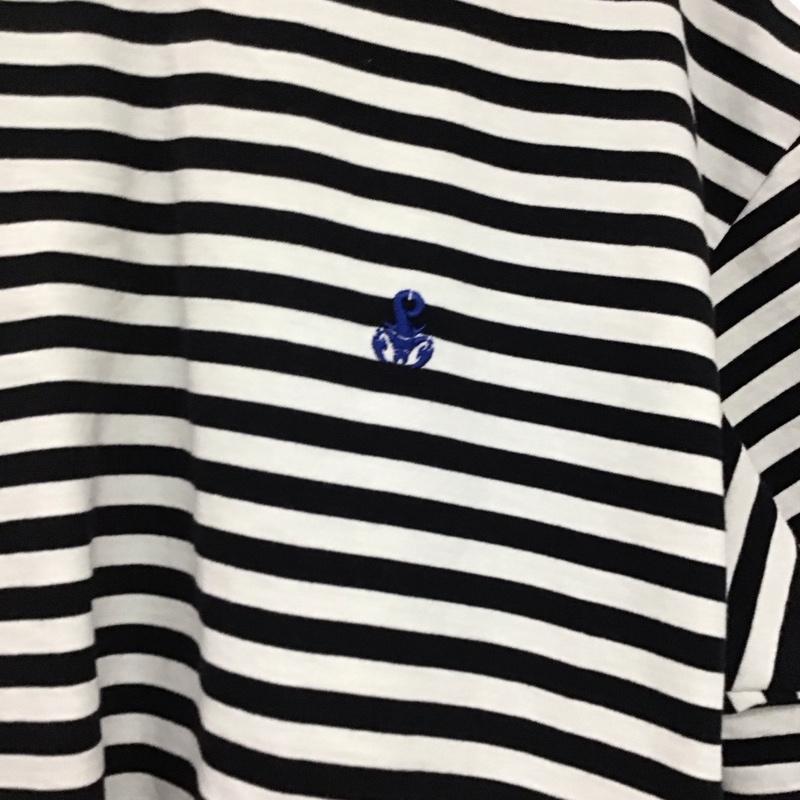 ソフネット SOPHNET. Tシャツ 半袖 半袖カットソー プリントTシャツ クルーネックカットソー L ボーダー柄 白 / ホワイト / X 黒 / ブラック /  メンズ USED 古着 中古 10145356