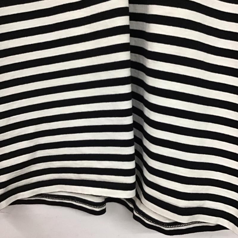 ソフネット SOPHNET. Tシャツ 半袖 半袖カットソー プリントTシャツ クルーネックカットソー L ボーダー柄 白 / ホワイト / X 黒 / ブラック /  メンズ USED 古着 中古 10145356