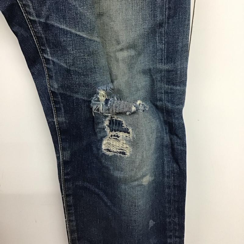 ジャパンブルージーンズ JAPAN BLUE JEANS パンツ デニム、ジーンズ デニムパンツ スリムパンツ カジュアルパンツ ストレッチパンツ XL ダメージ加工 インディゴ / インディゴ /  メンズ USED 古着 中古 10145368