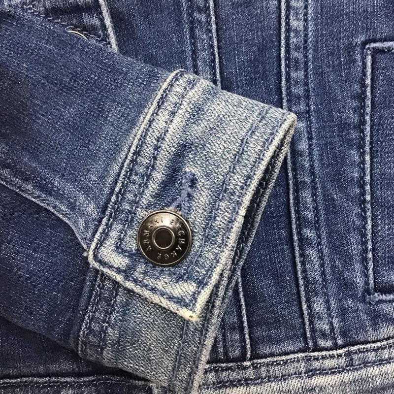 アルマーニエクスチェンジ ARMANI EXCHANGE ジャケット、上着 ジャケット、ブレザー デニムジャケット Gジャン アウター カジュアルジャケット 無地 インディゴ / インディゴ /  ボーイズ USED 古着 中古 10145395