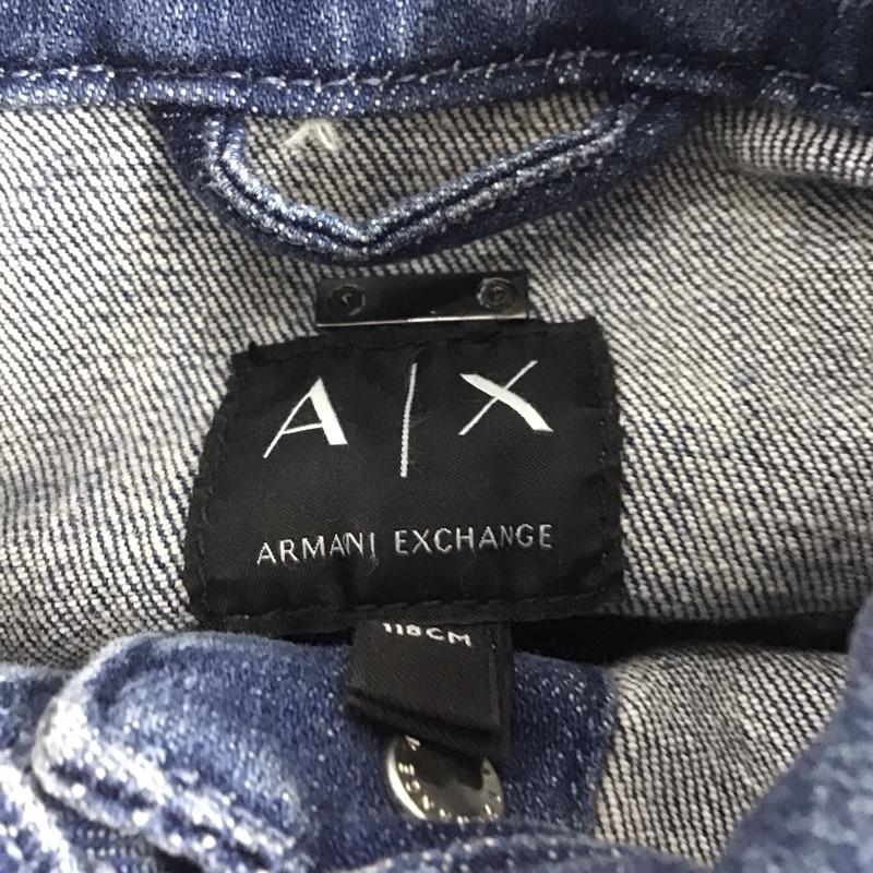 アルマーニエクスチェンジ ARMANI EXCHANGE ジャケット、上着 ジャケット、ブレザー デニムジャケット Gジャン アウター カジュアルジャケット 無地 インディゴ / インディゴ /  ボーイズ USED 古着 中古 10145395