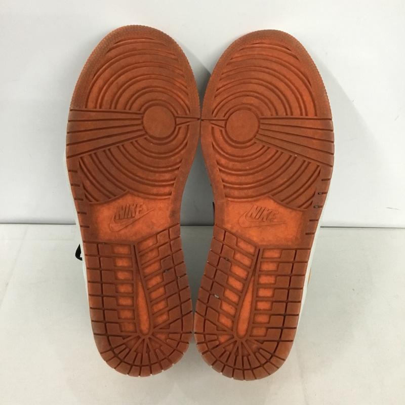 ナイキ NIKE スニーカー スニーカー 553558-128 AIR JORDAN 1 LOW 26.5cm 26.5cm ロゴ、文字 白 / ホワイト / X 黒 / ブラック / X 橙 / オレンジ /  メンズ USED 古着 中古 10145447