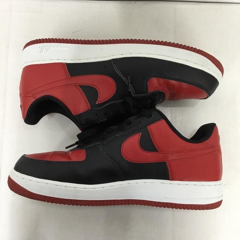 ナイキ NIKE スニーカー スニーカー 820266-009 AIR FORCE 1 LOW 29cm 29.0cm ロゴ、文字 黒 / ブラック / X 赤 / レッド / X 白 / ホワイト /  メンズ USED 古着 中古 10145451