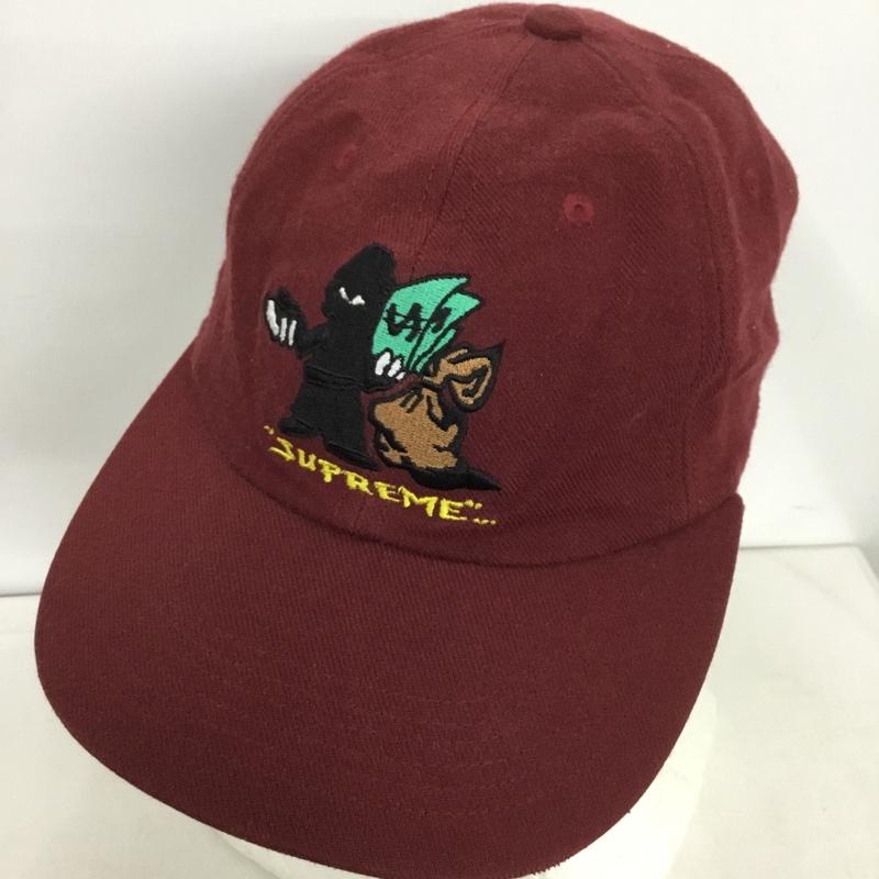 シュプリーム Supreme 帽子 キャップ アメリカ製 ロゴ、文字 えんじ / ワインレッド /  メンズ USED 古着 中古 10145463