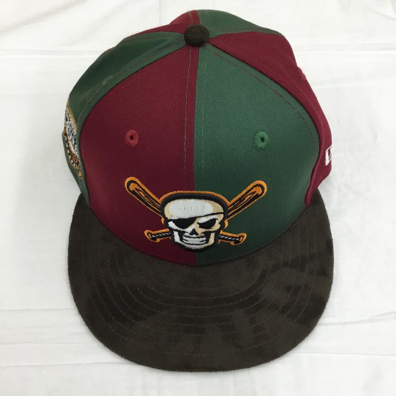ニューエラ NEW ERA 帽子 キャップ 59FIFTY ピッツバーグ パイレーツ FREE ロゴ、文字 カーキ / カーキ / X えんじ / ワインレッド / X 茶 / ブラウン /  メンズ USED 古着 中古 10145514