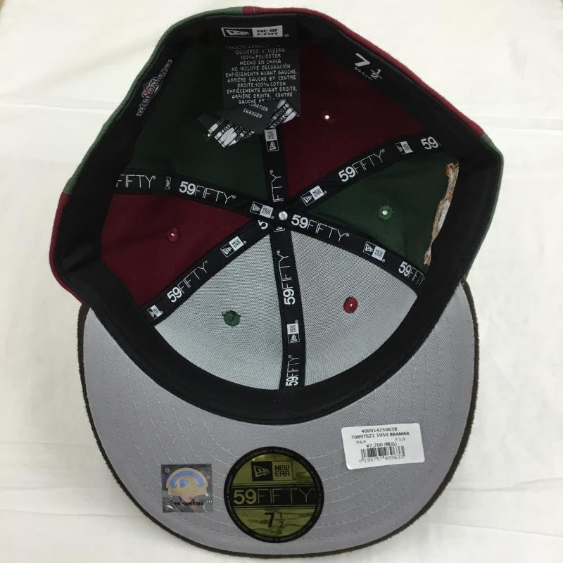 ニューエラ NEW ERA 帽子 キャップ 59FIFTY ピッツバーグ パイレーツ FREE ロゴ、文字 カーキ / カーキ / X えんじ / ワインレッド / X 茶 / ブラウン /  メンズ USED 古着 中古 10145514