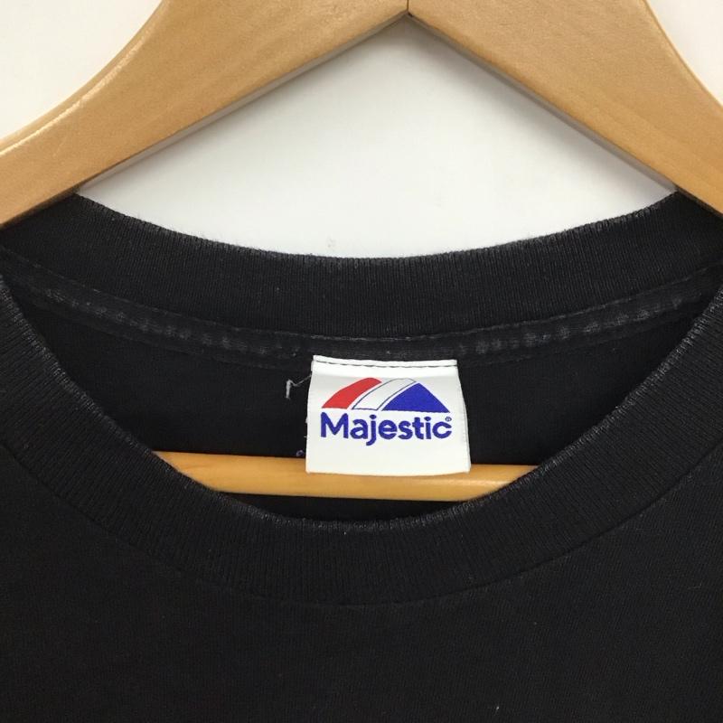 マジェスティック MAJESTIC Tシャツ 半袖 半袖カットソー プリントTシャツ クルーネックカットソー L ロゴ、文字 黒 / ブラック /  メンズ USED 古着 中古 10145526