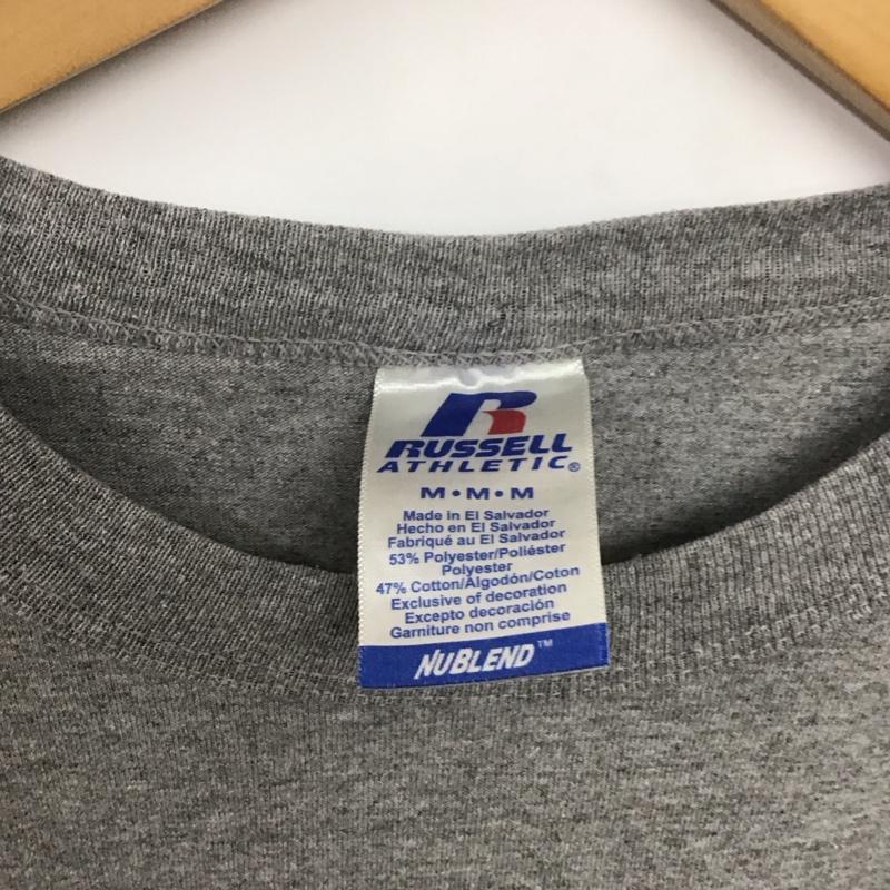ラッセルアスレティック Russell Athletic Tシャツ 半袖 半袖カットソー プリントTシャツ クルーネックカットソー M ロゴ、文字 灰 / グレー /  メンズ USED 古着 中古 10145528