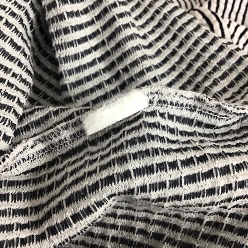 ザラメン ZARA MAN カットソー 半袖 半袖カットソー プリントTシャツ クルーネックカットソー M ストライプ 白 / ホワイト / X 黒 / ブラック /  メンズ USED 古着 中古 10145535
