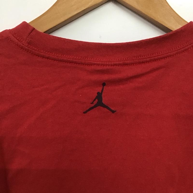 エアジョーダン AIR JORDAN Tシャツ 半袖 半袖カットソー プリントTシャツ クルーネックカットソー L ロゴ、文字 赤 / レッド /  メンズ USED 古着 中古 10145537