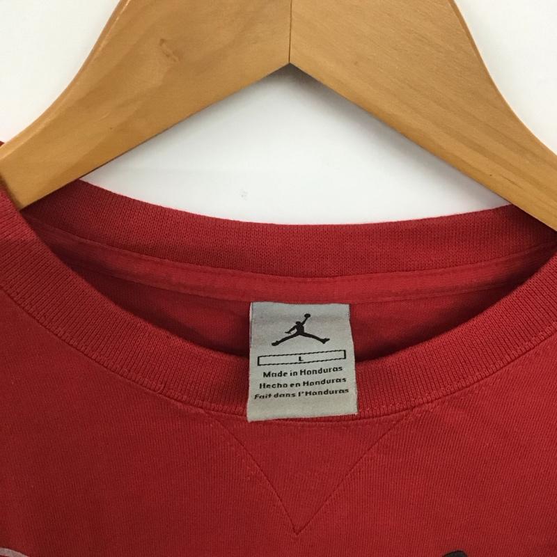 エアジョーダン AIR JORDAN Tシャツ 半袖 半袖カットソー プリントTシャツ クルーネックカットソー L ロゴ、文字 赤 / レッド /  メンズ USED 古着 中古 10145537