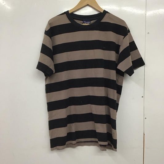 エクストララージ XLARGE Tシャツ 半袖 半袖カットソー プリントTシャツ クルーネックカットソー XL ボーダー柄 黒 / ブラック /  メンズ USED 古着 中古 10145571