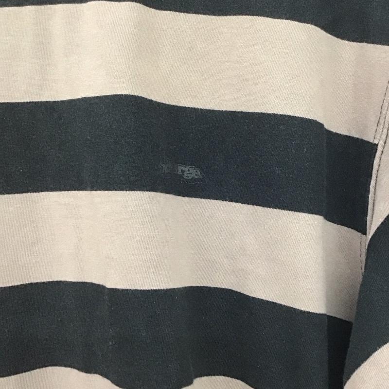 エクストララージ XLARGE Tシャツ 半袖 半袖カットソー プリントTシャツ クルーネックカットソー XL ボーダー柄 黒 / ブラック /  メンズ USED 古着 中古 10145571