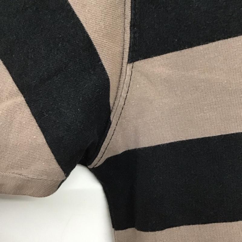 エクストララージ XLARGE Tシャツ 半袖 半袖カットソー プリントTシャツ クルーネックカットソー XL ボーダー柄 黒 / ブラック /  メンズ USED 古着 中古 10145571