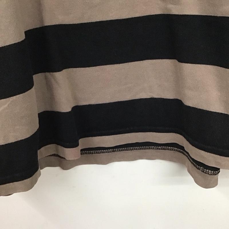 エクストララージ XLARGE Tシャツ 半袖 半袖カットソー プリントTシャツ クルーネックカットソー XL ボーダー柄 黒 / ブラック /  メンズ USED 古着 中古 10145571