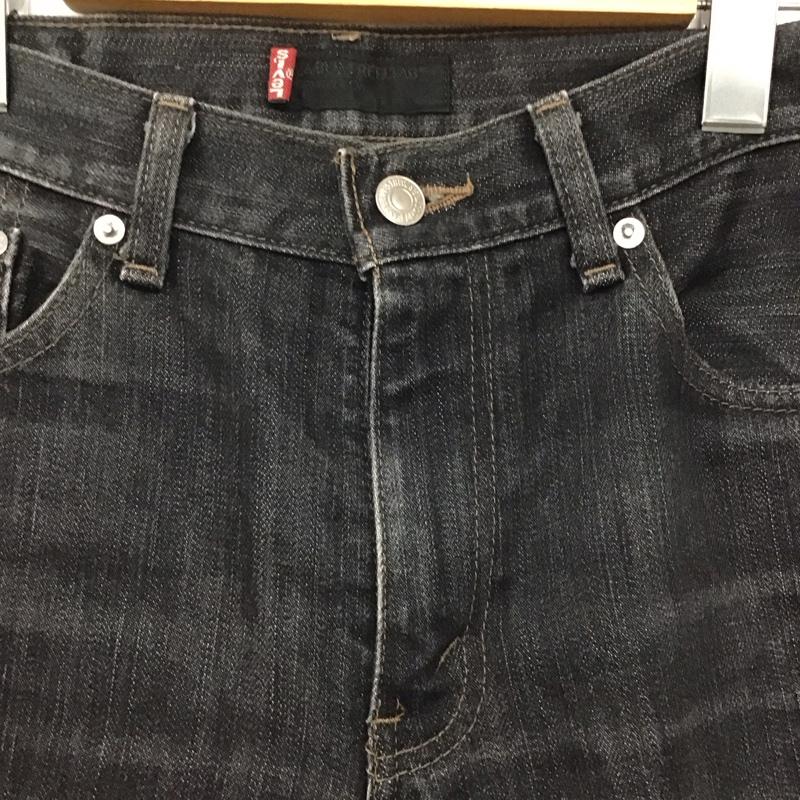 リーバイストラウスアンドコー Levi Strauss & co. パンツ デニム、ジーンズ デニムパンツ スリムパンツ カジュアルパンツ ストレッチパンツ 30インチ 無地 黒 / ブラック /  メンズ USED 古着 中古 10145575