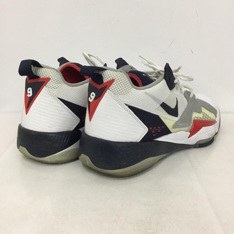 ナイキ NIKE スニーカー スニーカー CK9183 101 JORDAN ZOOM 92 29cm 29.0cm ロゴ、文字 白 / ホワイト / X 紺 / ネイビー / X 赤 / レッド /  メンズ USED 古着 中古 10145600