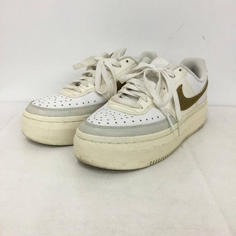 ナイキ NIKE スニーカー スニーカー DZ5394 100 W COURT VISION ALTA 25.5cm 25.5cm ロゴ、文字 白 / ホワイト / X 金 / ゴールド /  メンズ USED 古着 中古 10145602