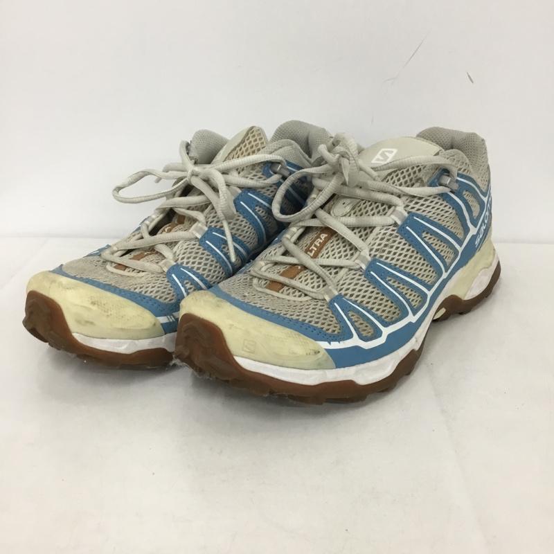 サロモン SALOMON スニーカー スニーカー 159817 25cm 25.0cm ロゴ、文字 灰 / グレー / X 水色 / ライトブルー /  メンズ USED 古着 中古 10145611