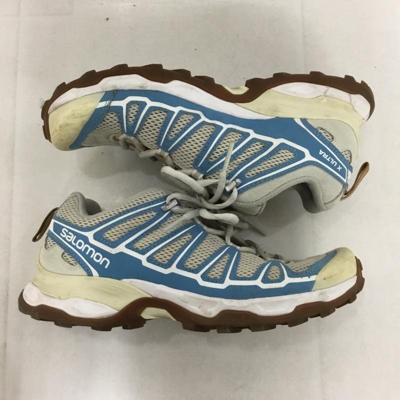 サロモン SALOMON スニーカー スニーカー 159817 25cm 25.0cm ロゴ、文字 灰 / グレー / X 水色 / ライトブルー /  メンズ USED 古着 中古 10145611