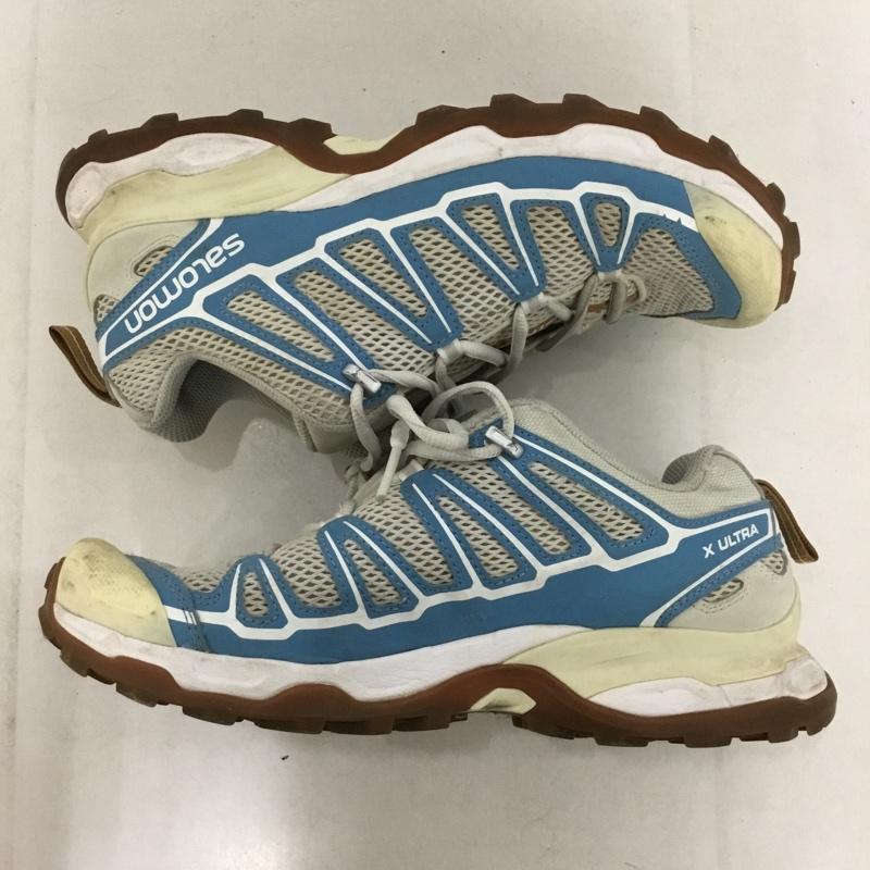 サロモン SALOMON スニーカー スニーカー 159817 25cm 25.0cm ロゴ、文字 灰 / グレー / X 水色 / ライトブルー /  メンズ USED 古着 中古 10145611