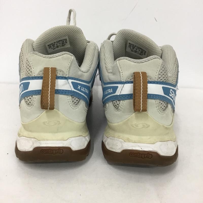 サロモン SALOMON スニーカー スニーカー 159817 25cm 25.0cm ロゴ、文字 灰 / グレー / X 水色 / ライトブルー /  メンズ USED 古着 中古 10145611