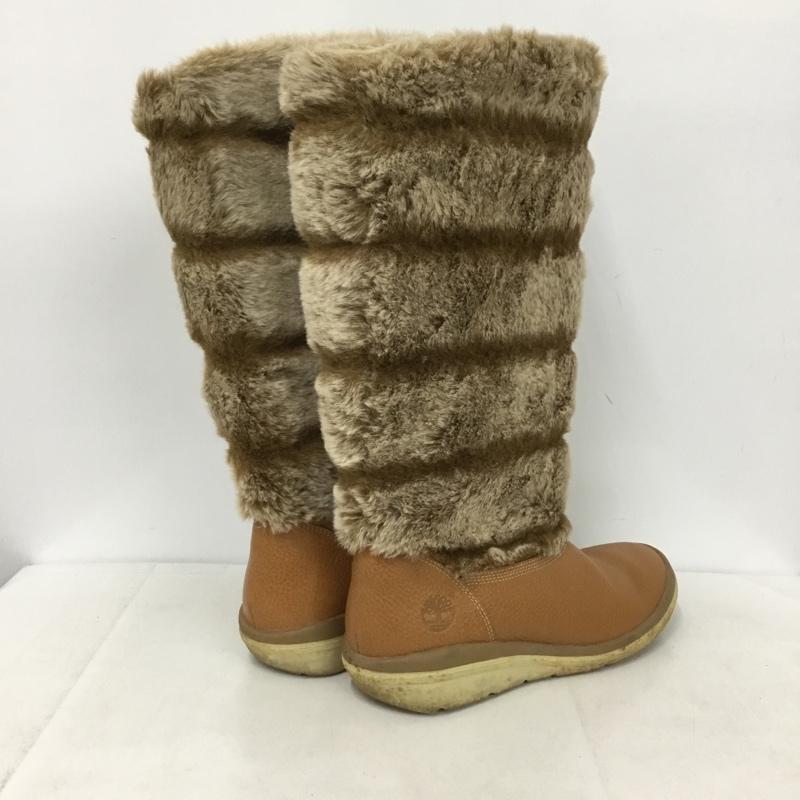 ティンバーランド Timberland ブーツ ロングブーツ 84379 6.5 ワンポイント 茶 / ブラウン /  レディース USED 古着 中古 10145622