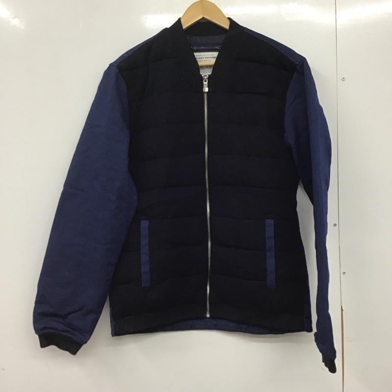 ザラメン ZARA MAN ジャケット、上着 ジャケット、ブレザー ジップアップジャケット ダウンジャケット アウター L 無地 紺 / ネイビー / X インディゴ / インディゴ /  メンズ USED 古着 中古 10145631