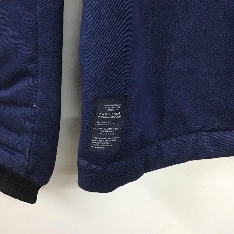 ザラメン ZARA MAN ジャケット、上着 ジャケット、ブレザー ジップアップジャケット ダウンジャケット アウター L 無地 紺 / ネイビー / X インディゴ / インディゴ /  メンズ USED 古着 中古 10145631