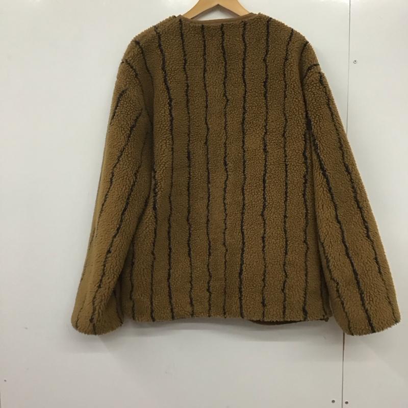 サニーレーベルアーバンリサーチ Sonny Label URBAN RESEARCH カーディガン 長袖 LA27-17A501 防風ボアカーディガン フリースジャケット L 無地 茶 / ブラウン /  メンズ USED 古着 中古 10145632