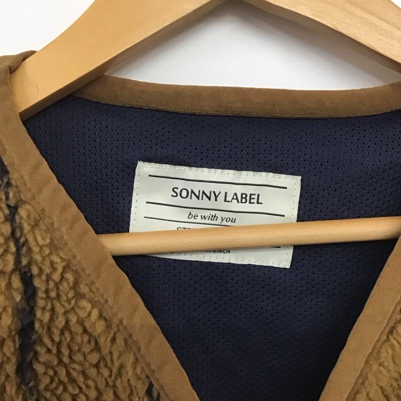 サニーレーベルアーバンリサーチ Sonny Label URBAN RESEARCH カーディガン 長袖 LA27-17A501 防風ボアカーディガン フリースジャケット L 無地 茶 / ブラウン /  メンズ USED 古着 中古 10145632