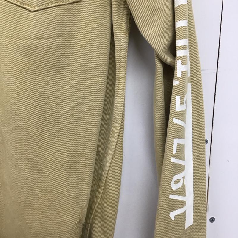 ザラ ZARA シャツ、ブラウス 長袖 長袖シャツ デニムシャツ カラーシャツ S プリント ベージュ / ベージュ /  メンズ USED 古着 中古 10145633