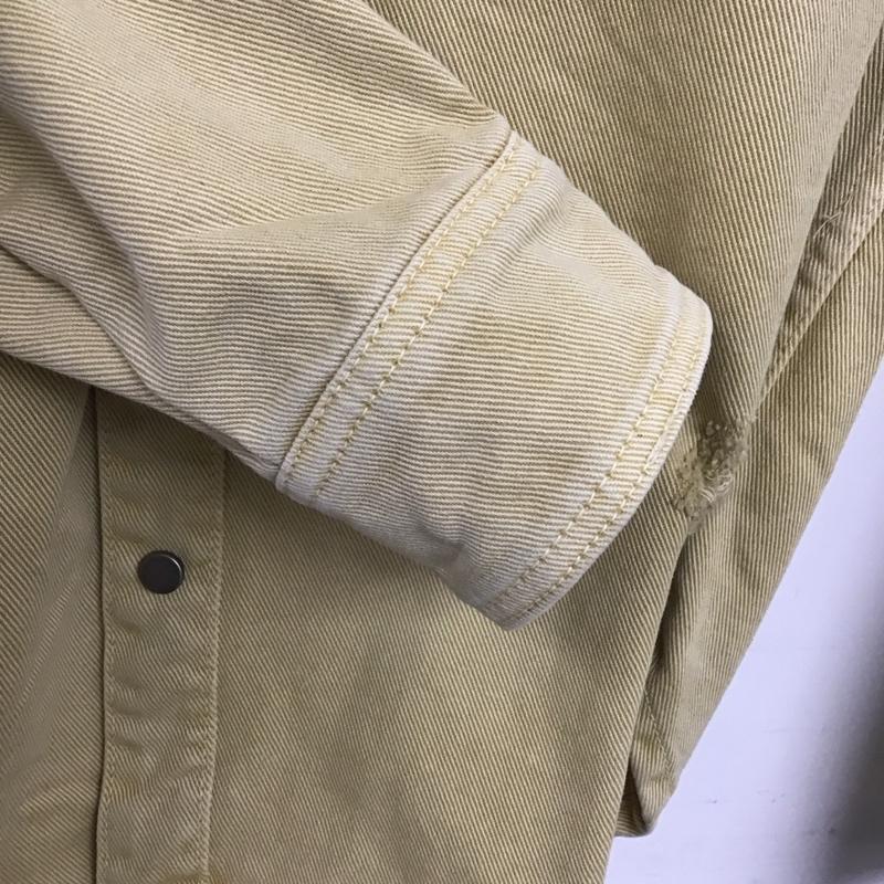 ザラ ZARA シャツ、ブラウス 長袖 長袖シャツ デニムシャツ カラーシャツ S プリント ベージュ / ベージュ /  メンズ USED 古着 中古 10145633