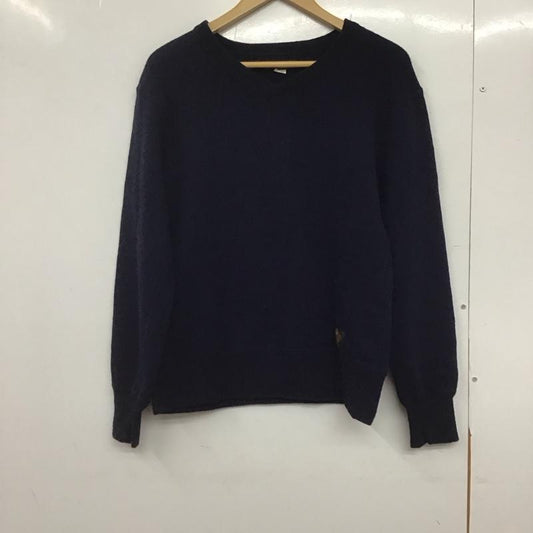 ウエストライド WESTRIDE ニット、セーター 長袖 38 無地 紺 / ネイビー /  メンズ USED 古着 中古 10145634